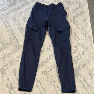 Navy Cargo Leggings